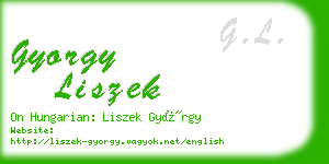 gyorgy liszek business card